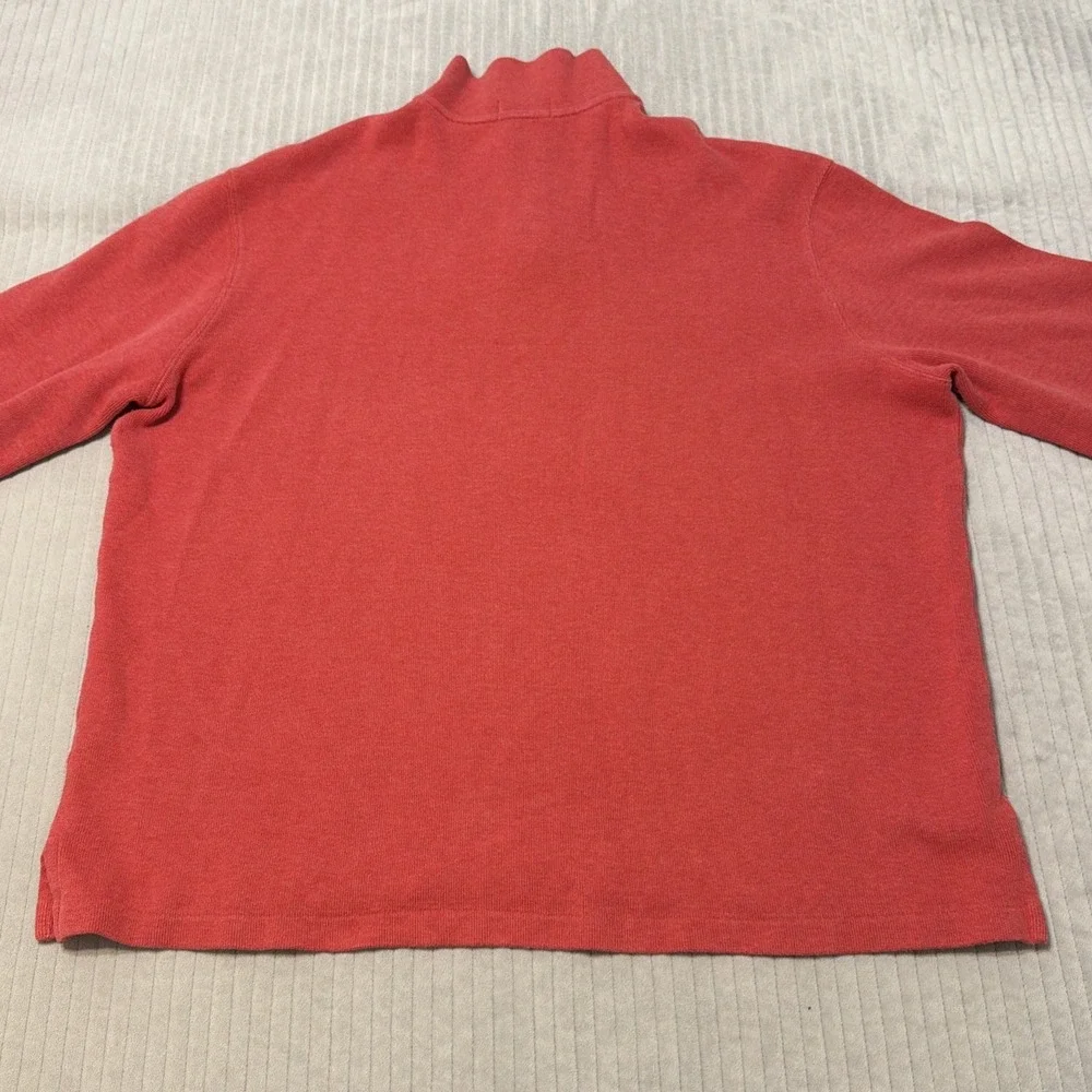 Polo Ralph Lauren 1/4 Zip Pullover Sweater Red XL Cotton Pony Logo